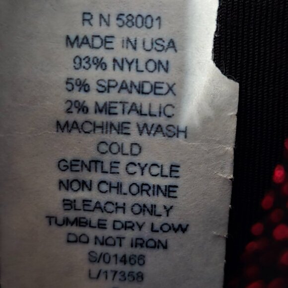 Vintage Red & Black Sleeveless Cowl Neck Sparkle Blouse, Joanna, Small - Picture 6 of 6